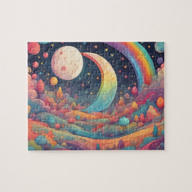 Puzzle Lune colorée (Horizontal)