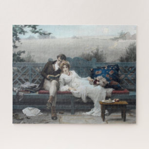 Puzzle Lune de miel (Mariée et salle sur un banc)