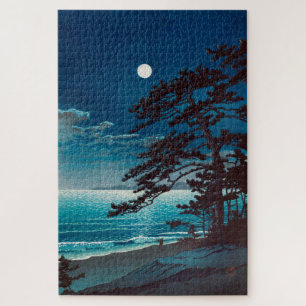 Puzzle Lune sur la plage de Ninomiya, Hasui Kawase