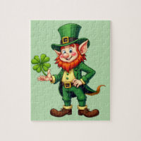 lutin et trèfle à 4 feuilles