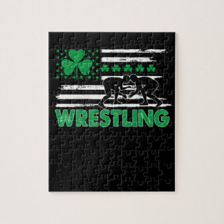 Puzzle Lutte vintage Sport Martial Art Green Cadeau