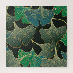 Puzzle Luxueux or Ginkgo, art vintage.