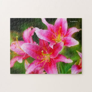 Puzzle Lys de flamme olympique rose chaud