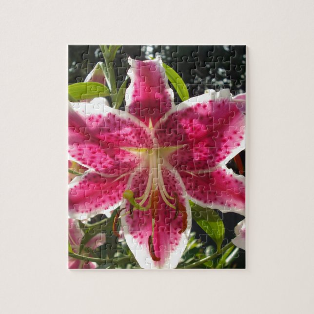 Puzzle Lys roses fleurs tropicales roses rose (Vertical)
