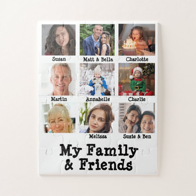 Puzzle Ma Famille Et Mes Amis Nom Et Photo White Dementia (Vertical)