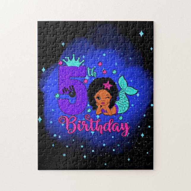 Puzzle Ma sirène du 5e anniversaire (Vertical)