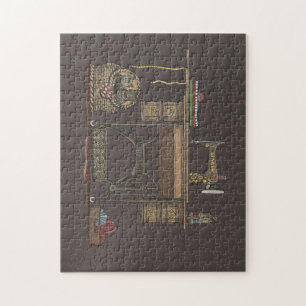 Puzzle Machine à coudre et chatons de pédale