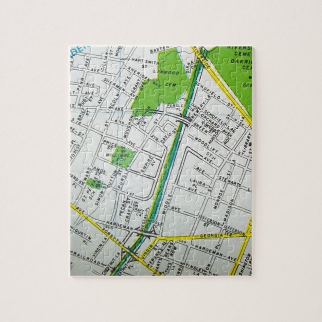 Puzzle Macon, carte de cru de GA (Vertical)