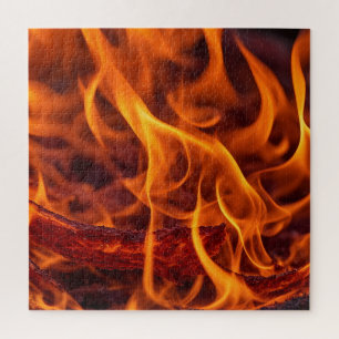 Puzzle macro Flamme d'incendie