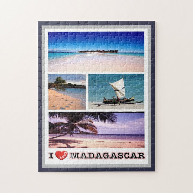 Puzzle Madagascar - I Love - (Vertical)