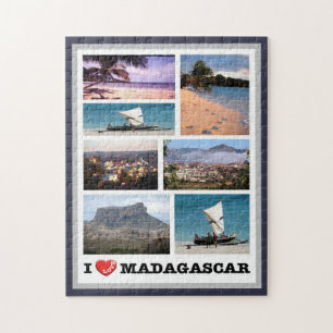 Puzzle Madagascar - I Love -