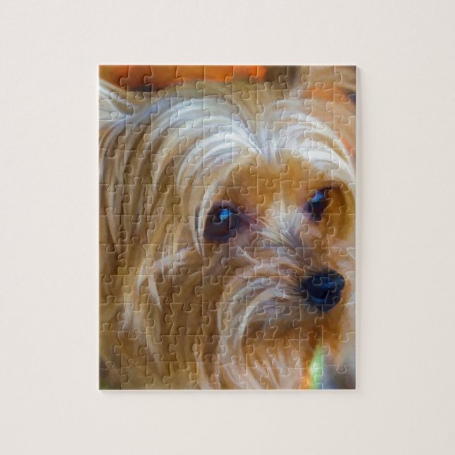 Puzzle Madame peinte Yorkshire Terrier (Vertical)