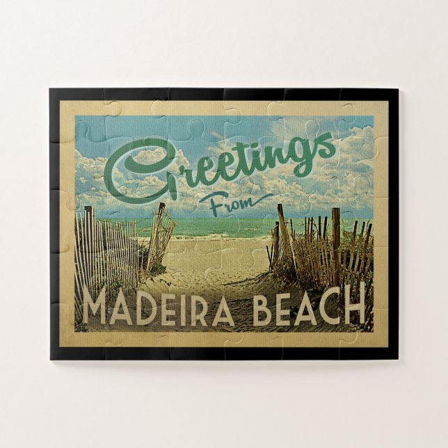 Puzzle Madeira Beach Vintage voyage (Horizontal)