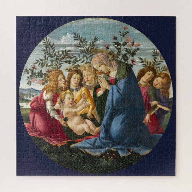 Puzzle Madonna Adoring Child with 5 Angels Botticelli (Vertical)