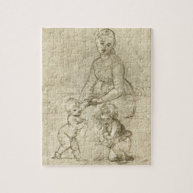 Puzzle Madonna, Christ et Saint Jean Baptiste par Rapahel (Vertical)