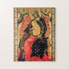 Madonna et enfant couronnés avec deux personnes