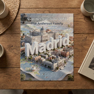 Puzzle Madrid Espagne Palais Royal Paysage Urbain Vacance