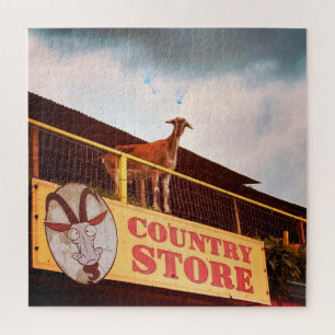 Puzzle magasin de campagne chèvre sur le toit