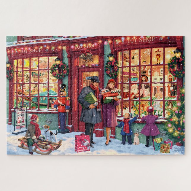 Puzzle Magasin de jouets de Noël nostalgique (Horizontal)
