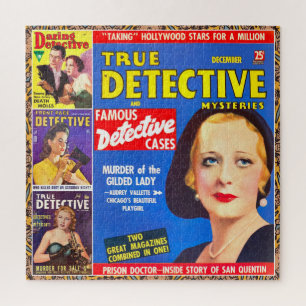 Puzzle MAGAZINE DE PULP vintage ART 1940S