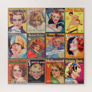PUZZLE MAGAZINES DE CINÉMA DE L'ÂGE D'OR VINTAGE