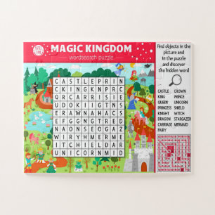 Puzzle Magic Castle Word Recherche Jeu pour enfants
