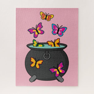 Puzzle Magical Butterflies from a cauldron
