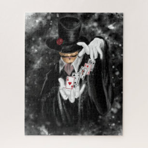 Puzzle Magicien et cartes de jeu Abracadabra - Dessin -