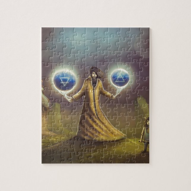 Puzzle magie d'imaginaire de magicien (Vertical)