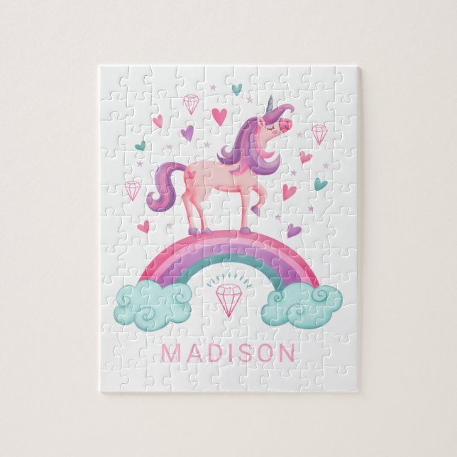 Puzzle magique arc-en-ciel Unicorn Jigsaw (Vertical)