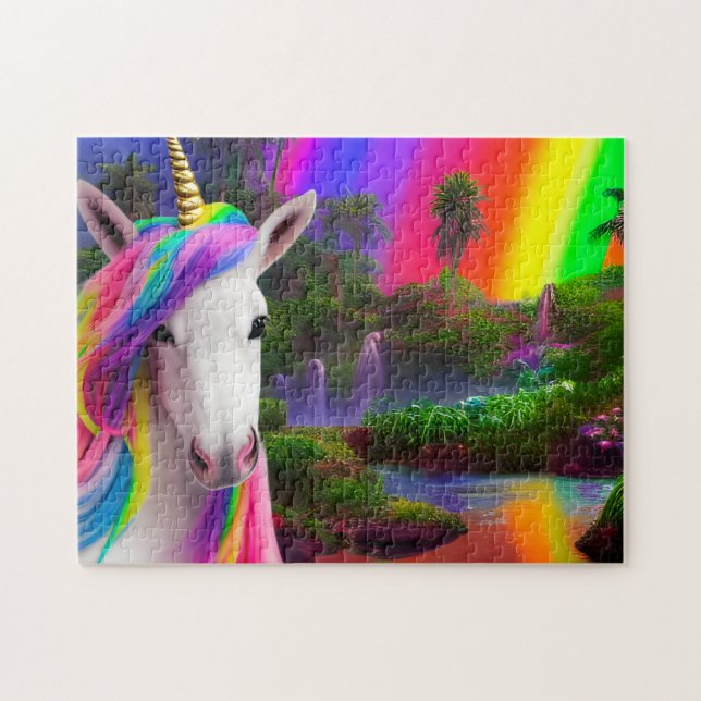 Puzzle Magique Arc-en-ciel Unicorn Terre Jigsaw Pu (Horizontal)