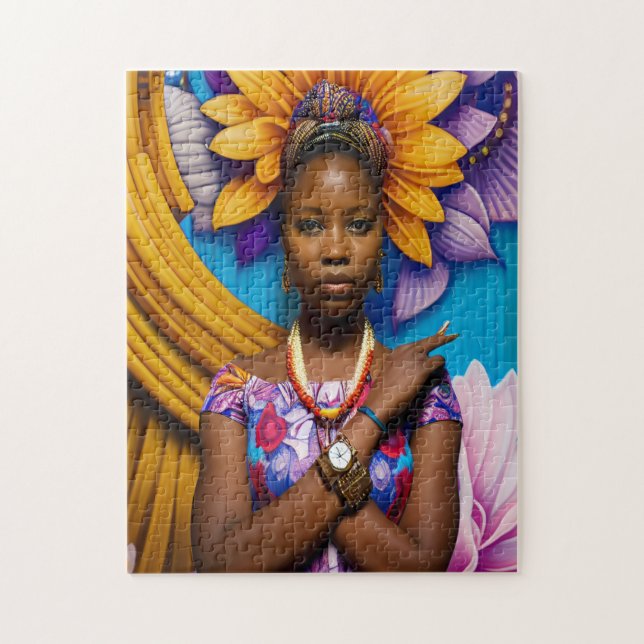 Puzzle Magnifique femme africaine avec montre (Vertical)