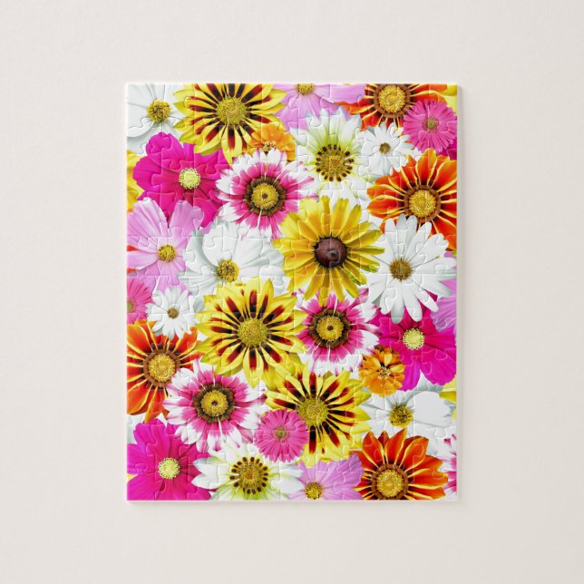 Puzzle Magnifique fleurs rose jaune Accessoires motifs (Vertical)