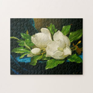Puzzle Magnolia géant sur Blue Velvet Flowers Heade Puzzl