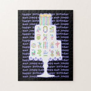 Puzzle Mah Jongg Cake Anniversaire