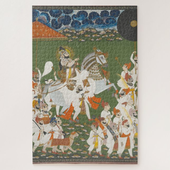 Puzzle Maharana Bhim Singh, artiste indien de la processi (Vertical)
