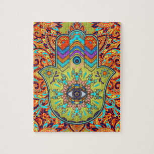 Puzzle Main colorée de Hamsa - main de Fatima