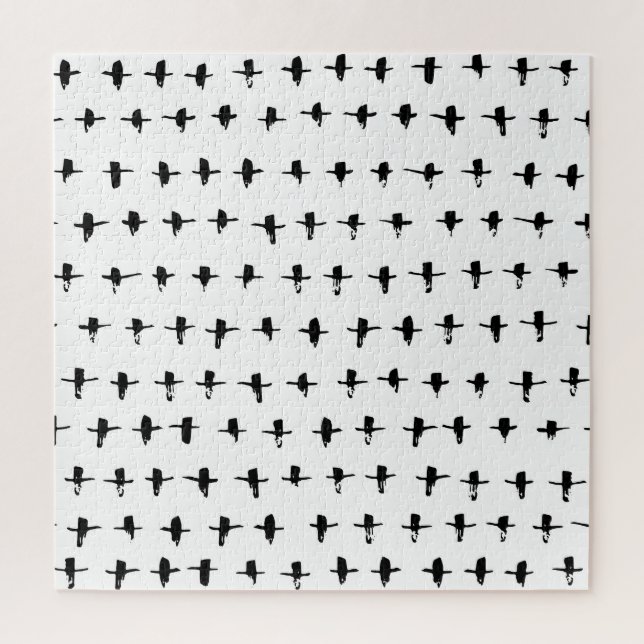 Puzzle Main de croix noires dessinée géométrique (Vertical)
