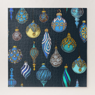 Puzzle Main De Noël Dessinée, Décorations Vintages.