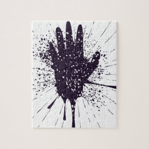 Puzzle Main grunge avec des gestes