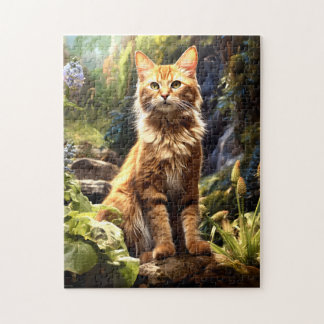 Puzzle Maine Coon dans la nature.