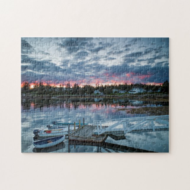 Puzzle Maine, Newagen, port de coucher de soleil 2 2 (Horizontal)