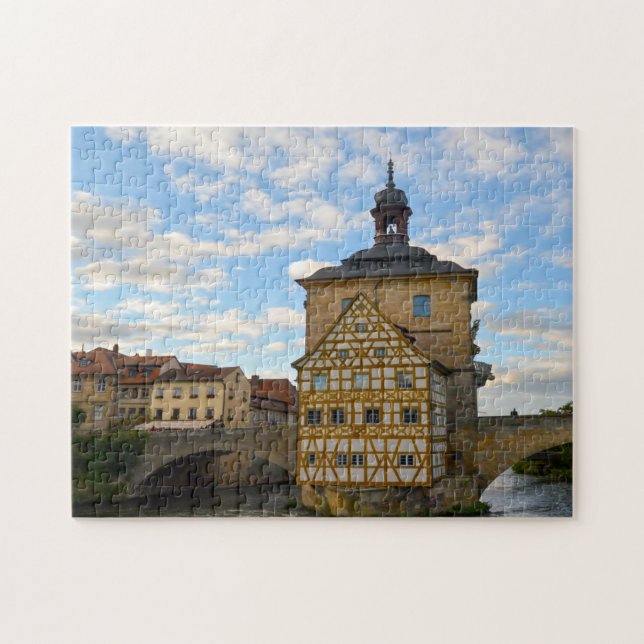 Puzzle Mairie de Bamberg Fachwerkhaus Allemagne. (Horizontal)
