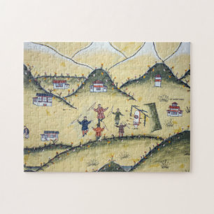 Puzzle Maison bhoutanaise avec peintures au tir à l'arc -