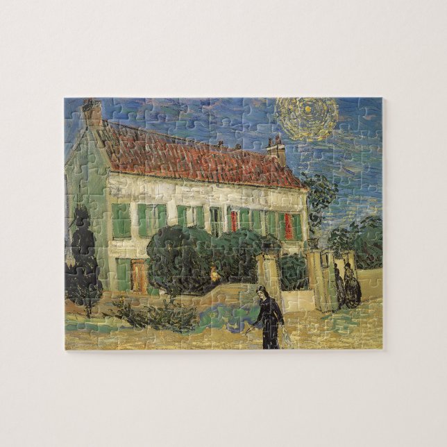 Puzzle Maison Blanche à la Nuit par Vincent van Gogh (Horizontal)