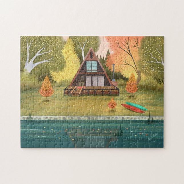 Puzzle Maison de Cabine A-Frame (Horizontal)