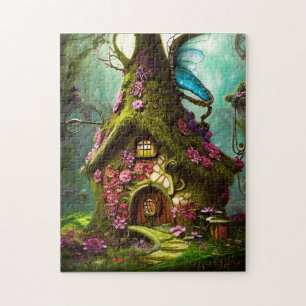 Puzzle Maison de fée dans la forêt d'imaginaires