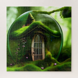 Puzzle Maison De Fée Dans Une Orbe De Verre Dans La Forêt