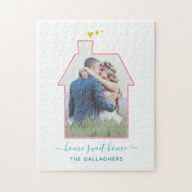 Puzzle Maison de Photo Famille Forme Mariage Réchauffeur  (Vertical)