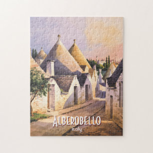 Puzzle Maison de Trulli personnalisée Alberobello Aquarel